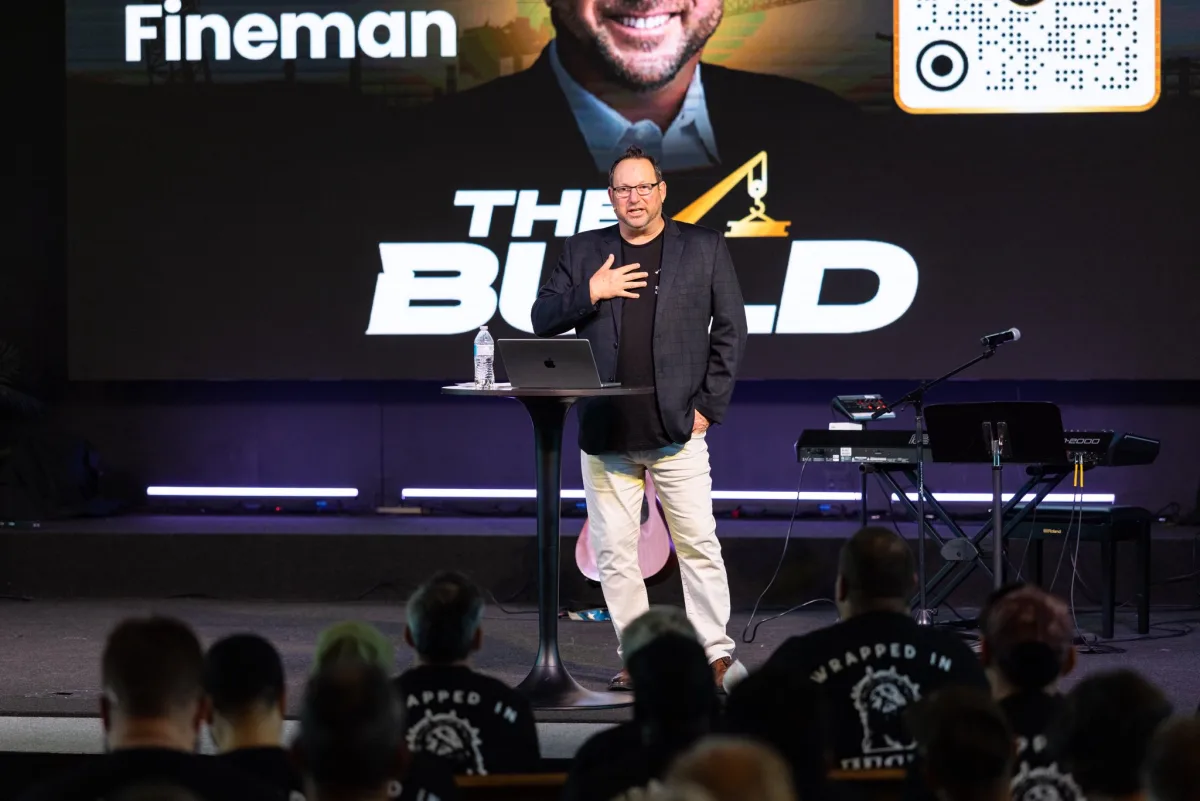 Michael speaking at Godfident